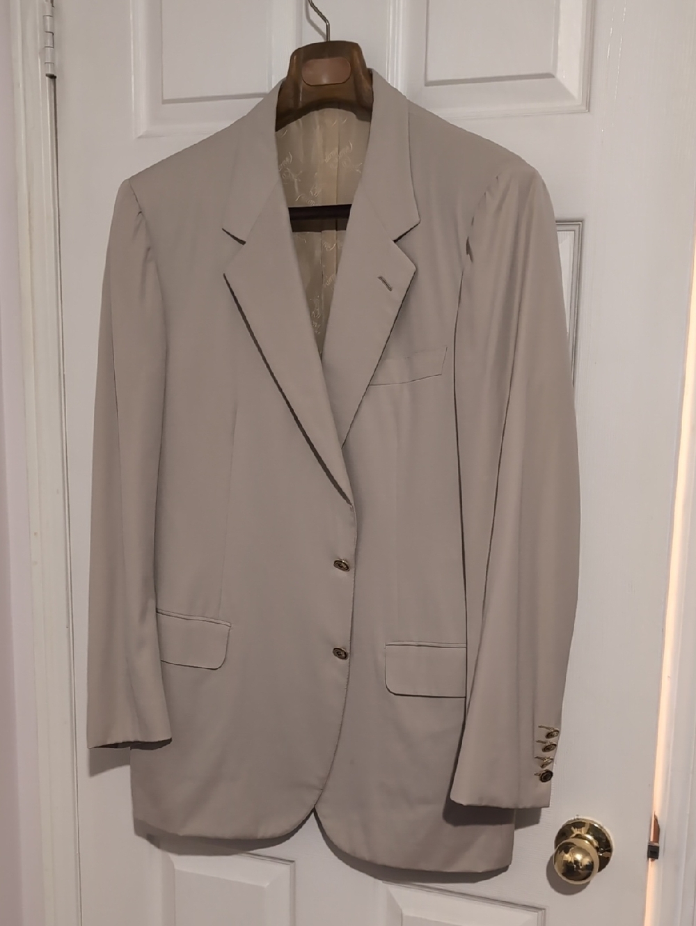 Brioni Light Beige Men's Sport Coat - Single-Breasted Blazer